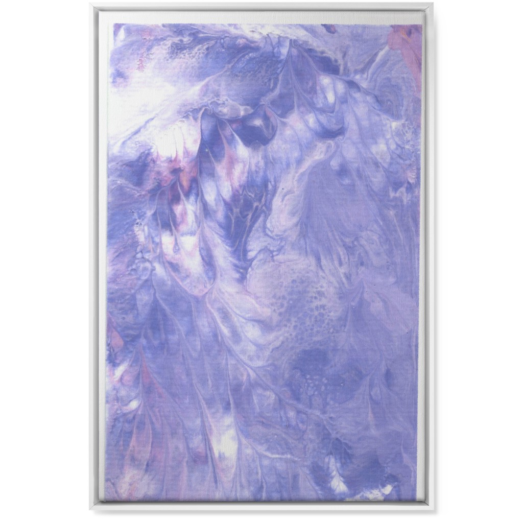 Acrylic Pour - Purple Wall Art, White, Single piece, Canvas, 24x36, Purple, Purple