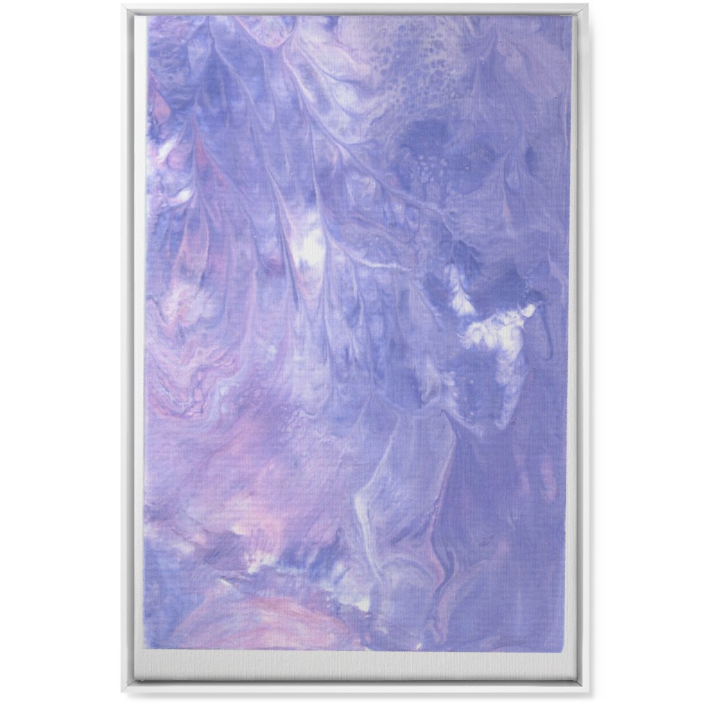 Acrylic Pour Abstract - Purple Wall Art, White, Single piece, Canvas, 24x36, Purple