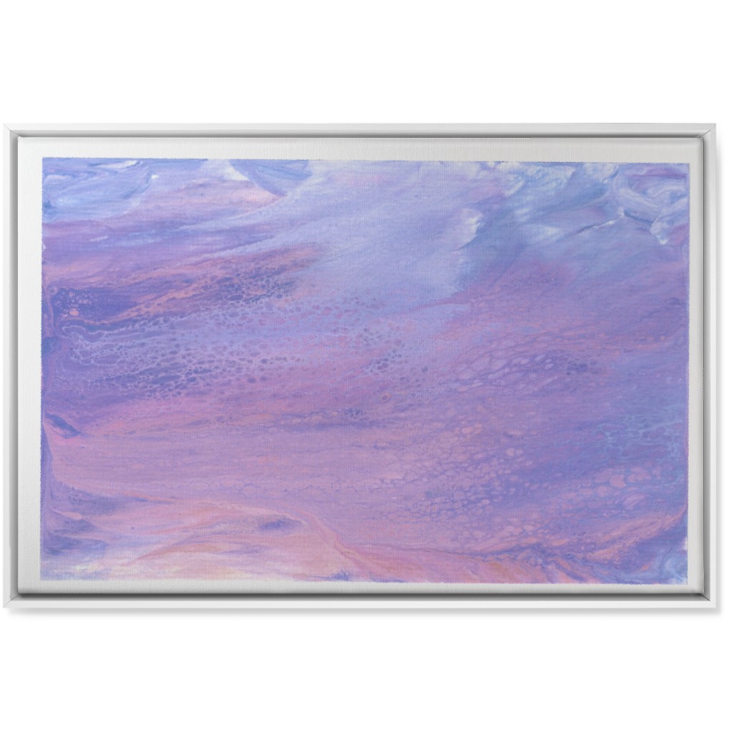 Acrylic Pour Sunset - Purple Wall Art, White, Single piece, Canvas, 24x36, Purple