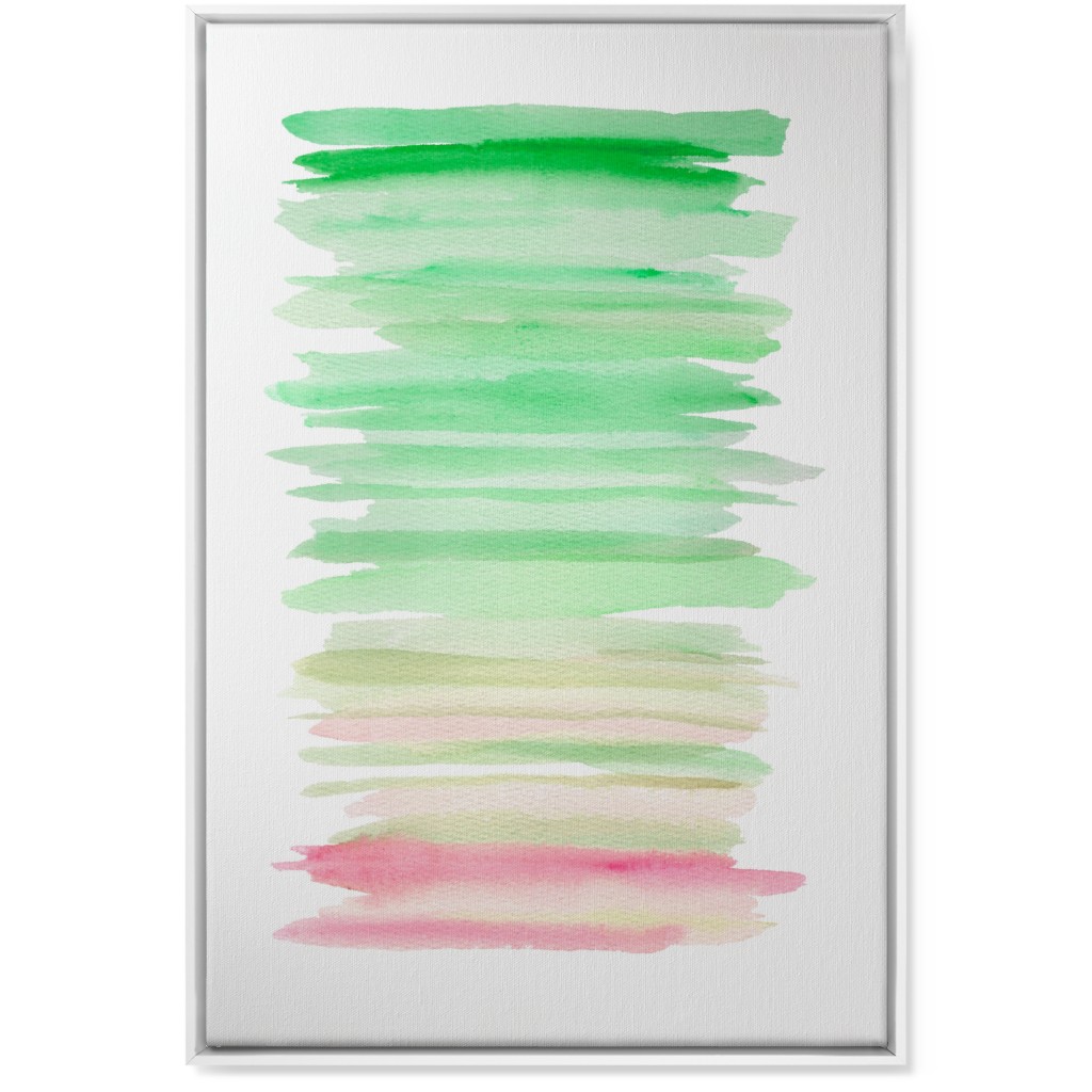 Watercolor Ocean Seashore Wall Art, White, Single piece, Canvas, 24x36, Green