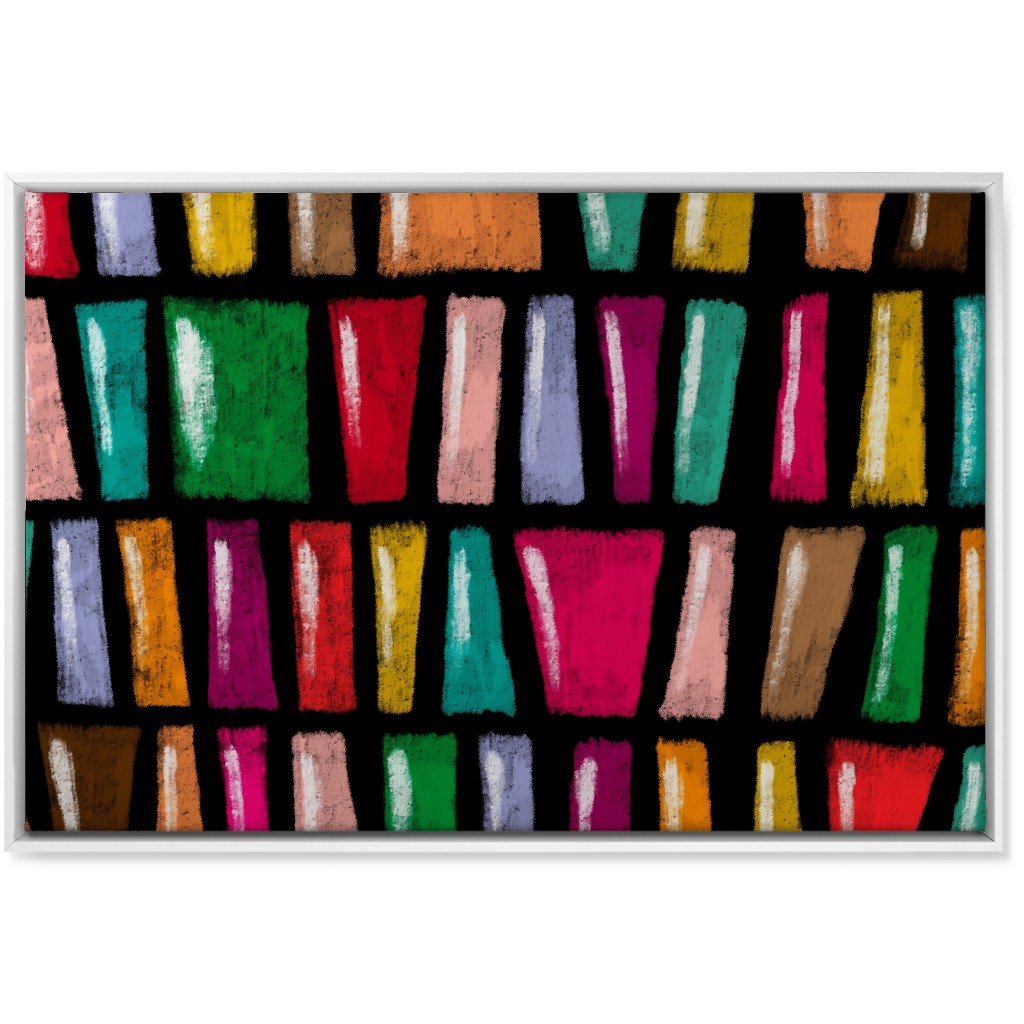 Stained Glass Abstract - Multi Wall Art, White, Single piece, Canvas, 24x36, Multicolor