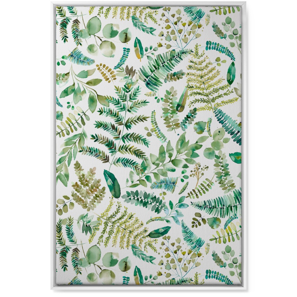 Botanical Collection - Green Wall Art, White, Single piece, Canvas, 24x36, Green
