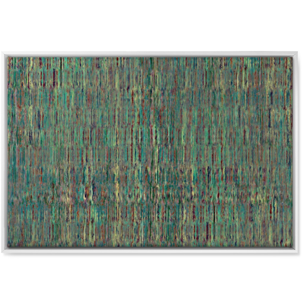 String Theory - Green Wall Art, White, Single piece, Canvas, 24x36, Green, Classic Green