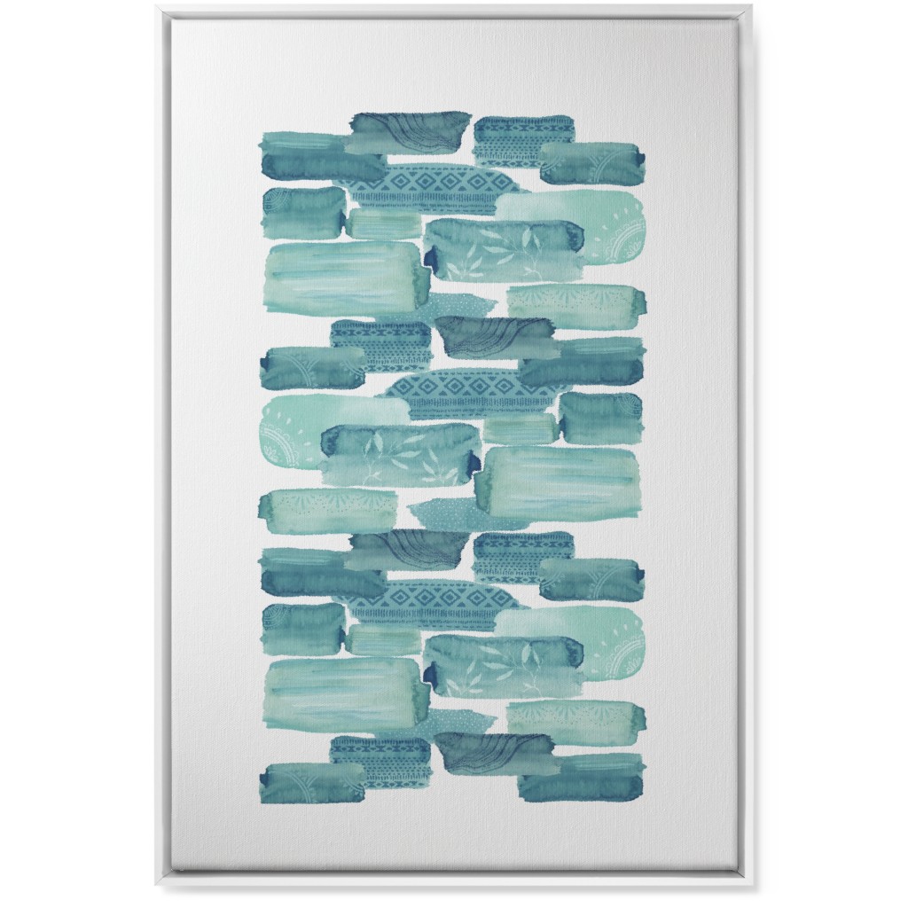 Brink Road Wall Art, White, Single piece, Canvas, 24x36, Green, Desert Green