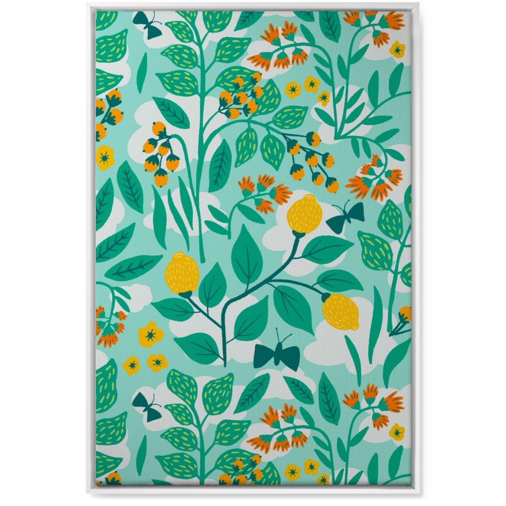 Color Garden - Green Wall Art, White, Single piece, Canvas, 24x36, Green, Classic Green