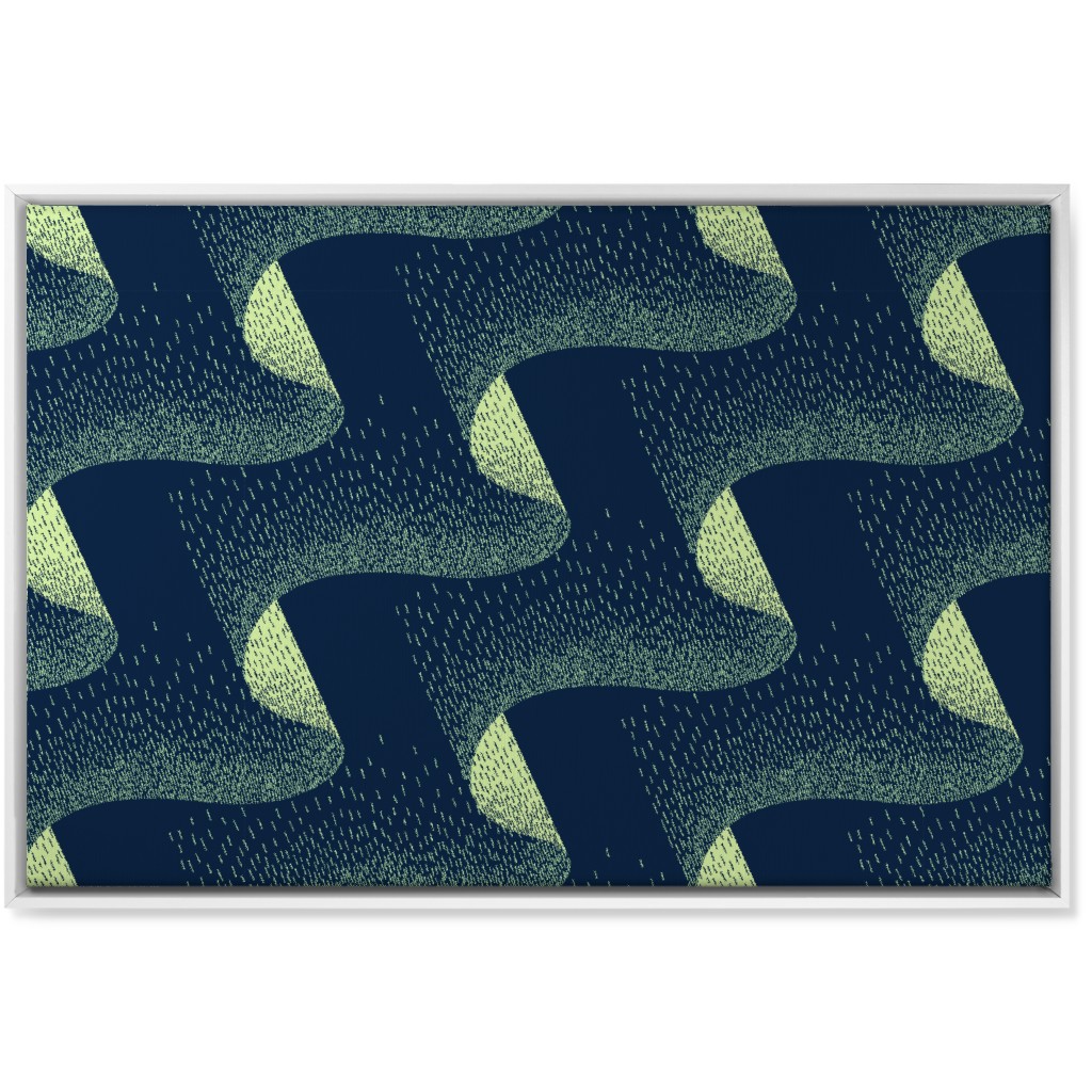 Aurora Wall Art, White, Single piece, Canvas, 24x36, Blue, True Blue