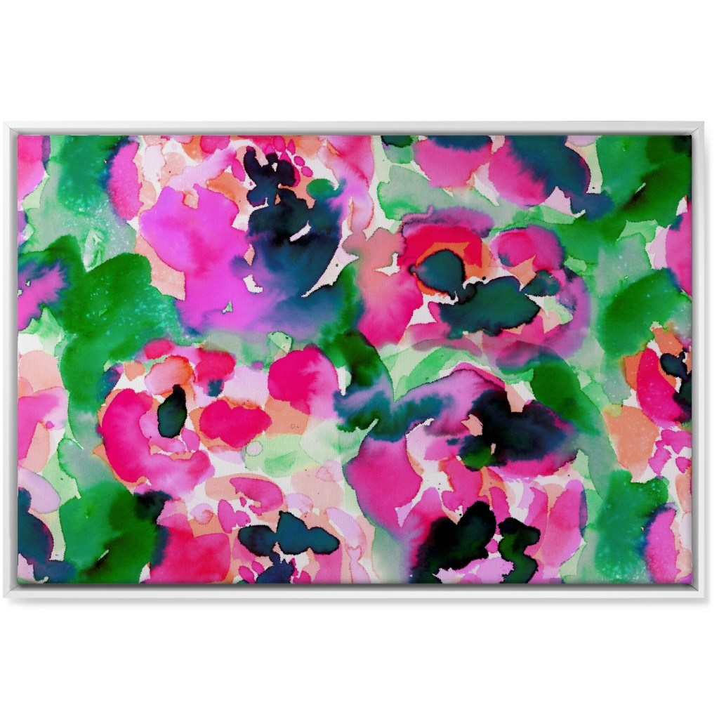 Abstract Flora Watercolor - Multi Wall Art, White, Single piece, Canvas, 24x36, Multicolor