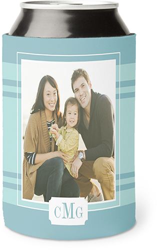 Frame Monogram Can Cooler, Can Cooler, Blue, sea