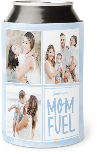 Mom Fuel Can Cooler, Can Cooler, Blue