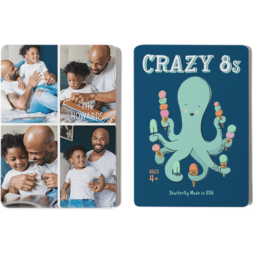 Gallery of Four Card Game, Crazy 8s, Multicolor