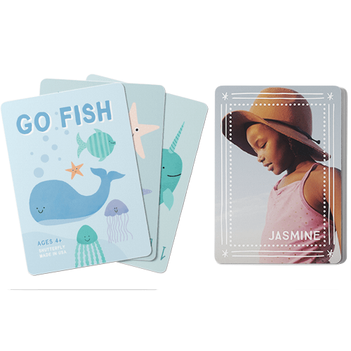 Dazzle Doodle Border Card Game, Go Fish, White