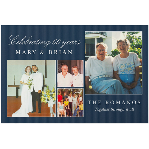 Celebrating Years Celebration Photo Board, Black, silhouette