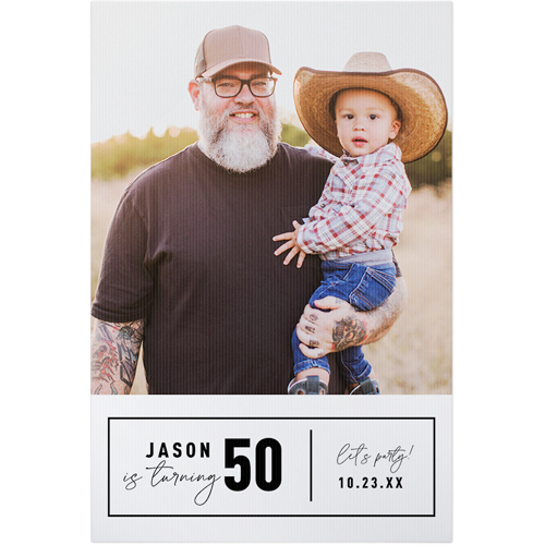 Milestone Birthday Celebration Photo Board, Black