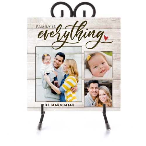 Rustic Family Everything Ceramic Tile, glossy, 6x6, Red
