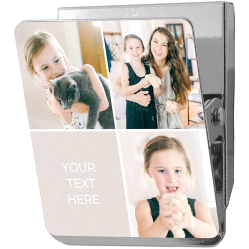 Gallery of Three Text Clip Magnet, 2x2.5, Multicolor