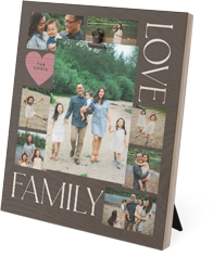 love family heart clip photo frame