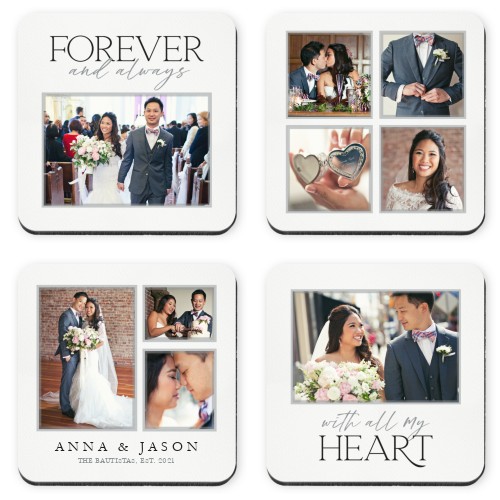 Always and Forever Together Coaster, Gray
