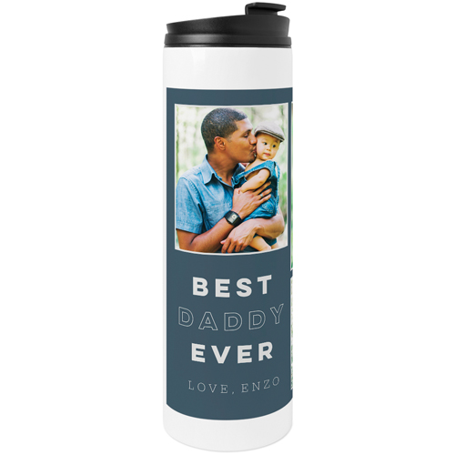 Best Ever Outline Stainless Steel Travel Mug, White,  , 20oz, Gray