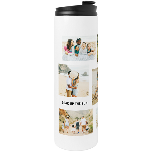 Gallery of Nine Collage Stainless Steel Travel Mug, White,  , 20oz, Multicolor