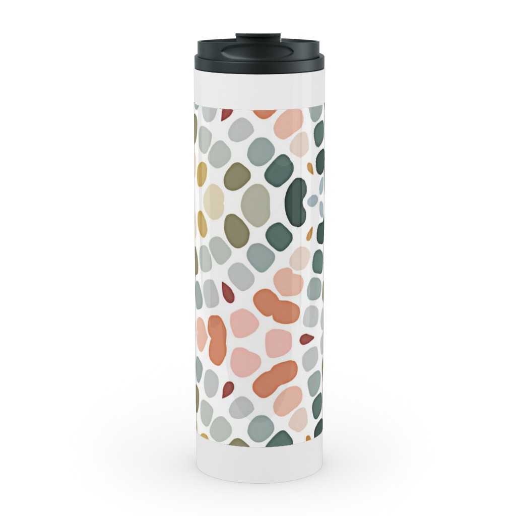 Abstract Mosaic - Multi Stainless Mug, White, , 20oz, Multicolor