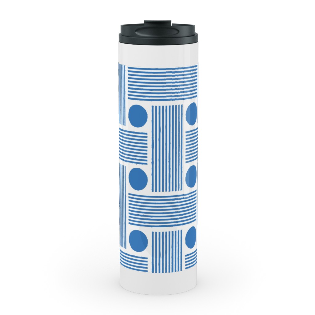 Beams - Blue Stainless Mug, White, , 20oz, Blue, True Blue