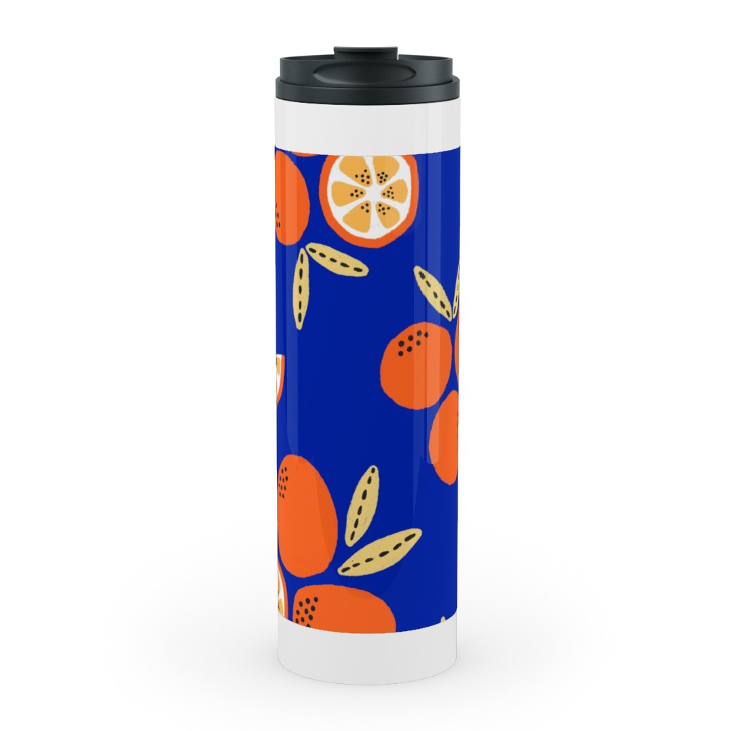 Clemantine - Blue Stainless Mug, White, , 20oz, Blue, True Blue