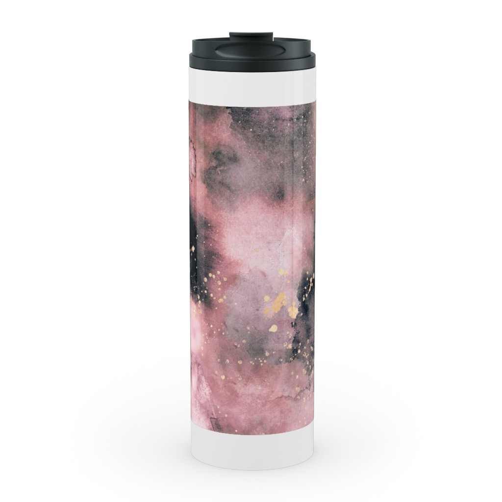 Watercolor Marble - Pink Stainless Mug, White,  , 20oz, Pink