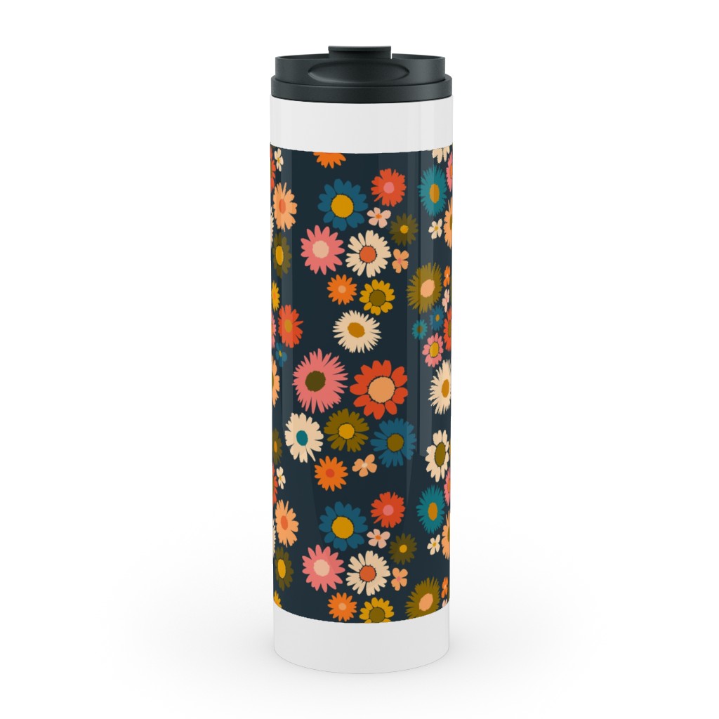Painted Daisies - Multi Stainless Mug, White, , 20oz, Multicolor