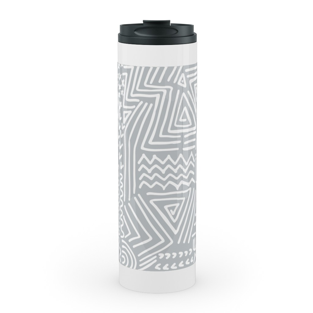 Spirited - Gray Stainless Mug, White, , 20oz, Gray, Gray