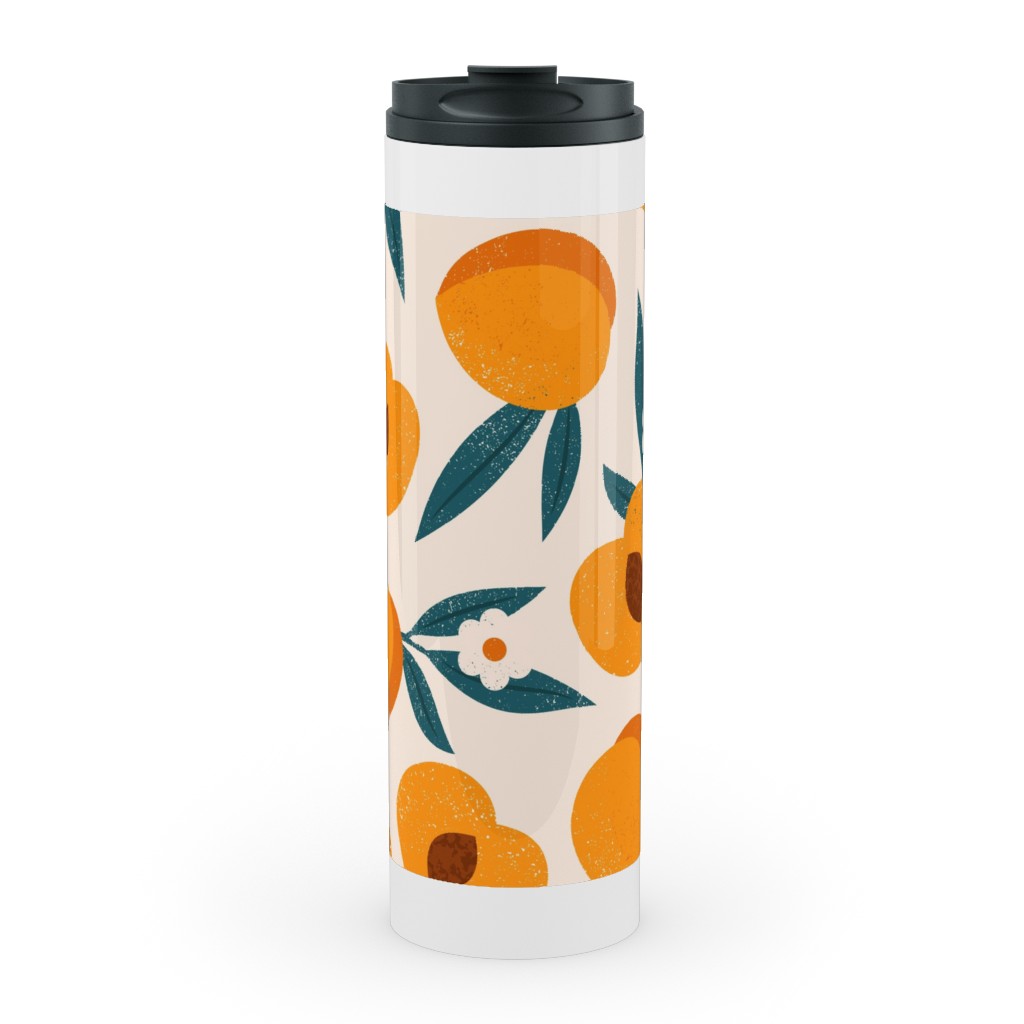 Summer Peches - Orange Stainless Mug, White, , 20oz, Orange, Orange