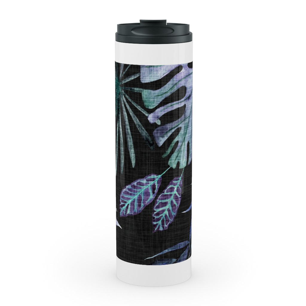 Phantasmagorial Jungle Stainless Mug, White,  , 20oz, Black
