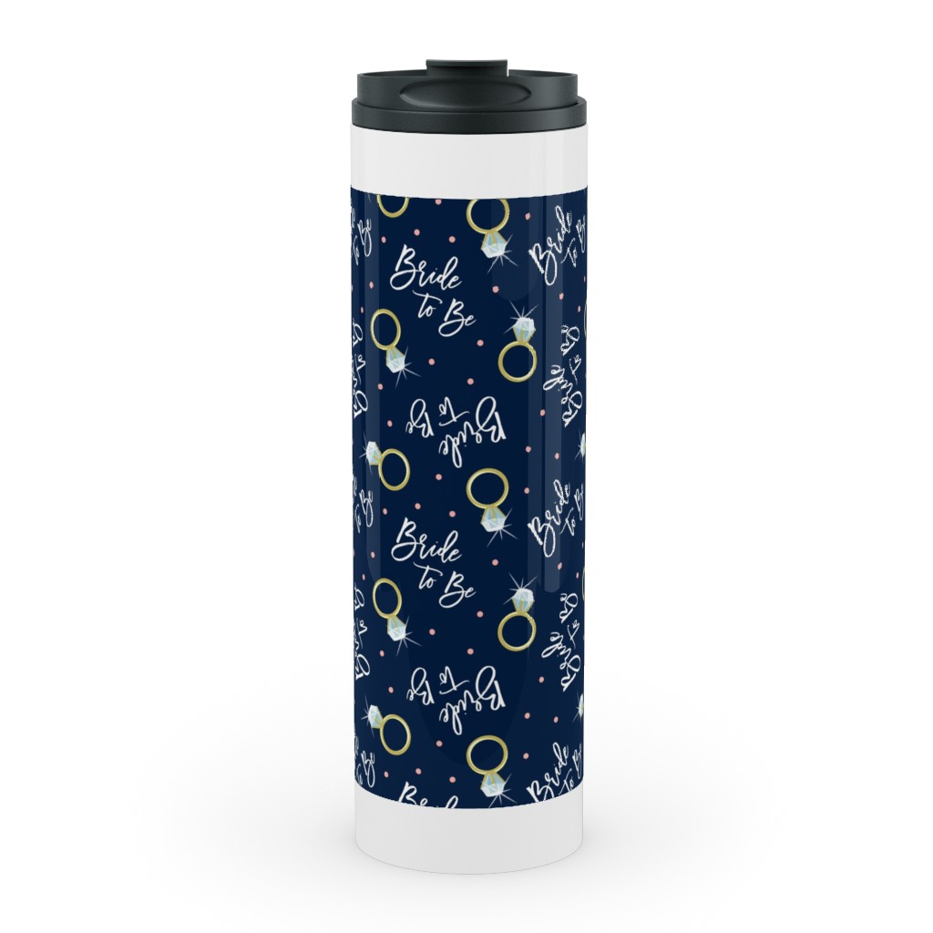 Bride To Be - Navy Stainless Mug, White,  , 20oz, Blue