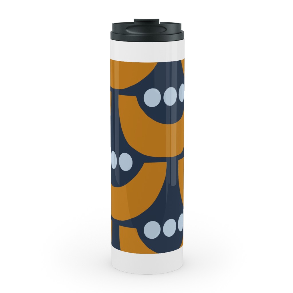 Tulip Stainless Mug, White, , 20oz, Blue, Navy