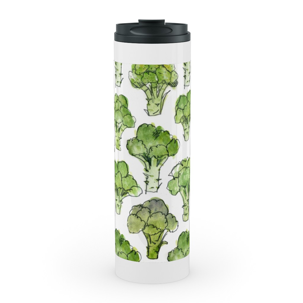 Broccoli - Green Stainless Mug, White, , 20oz, Green, Classic Green