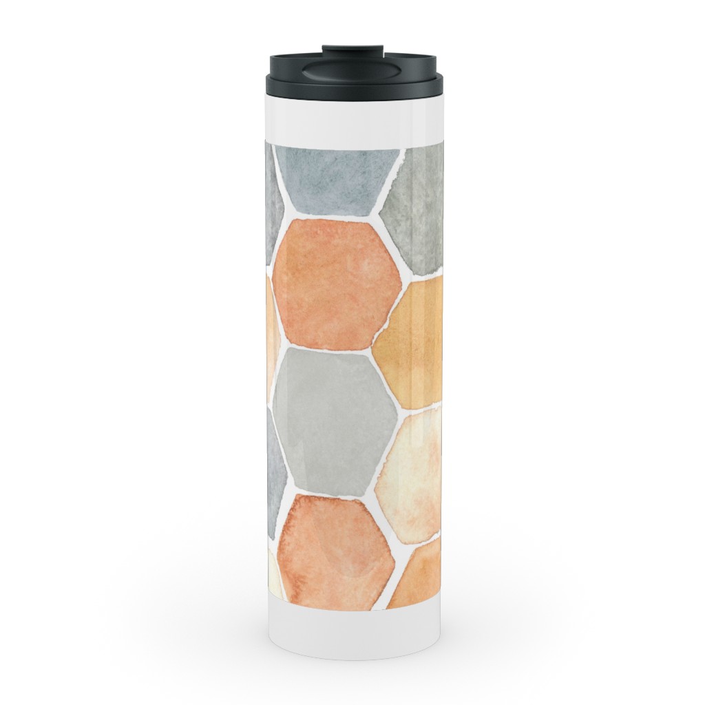 Hexagon - Warm Stainless Mug, White, , 20oz, Multicolor