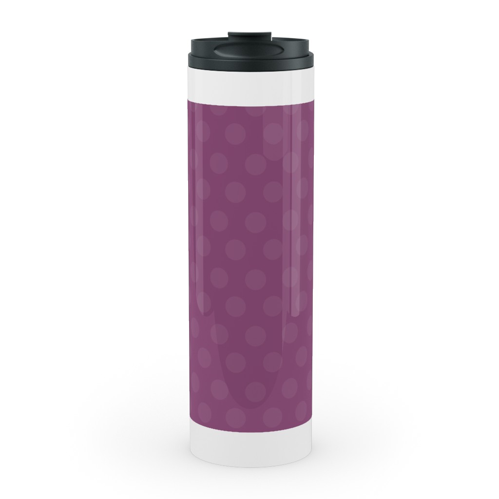 Bubbles - Purple Stainless Mug, White,  , 20oz, Purple