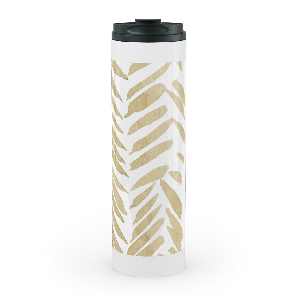 Leaf - Gold Stainless Mug, White, , 20oz, Yellow