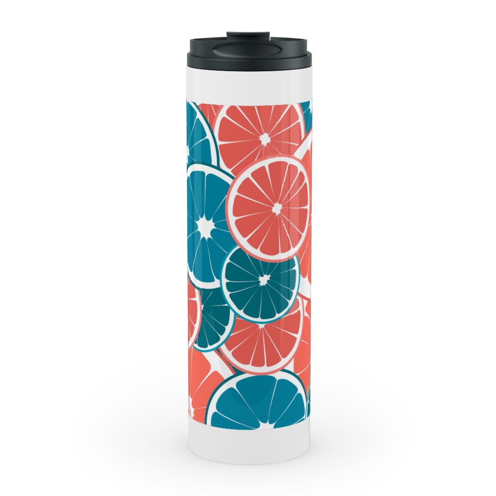 Citrus Stainless Mug, White, , 20oz, Pink, Bright Pink