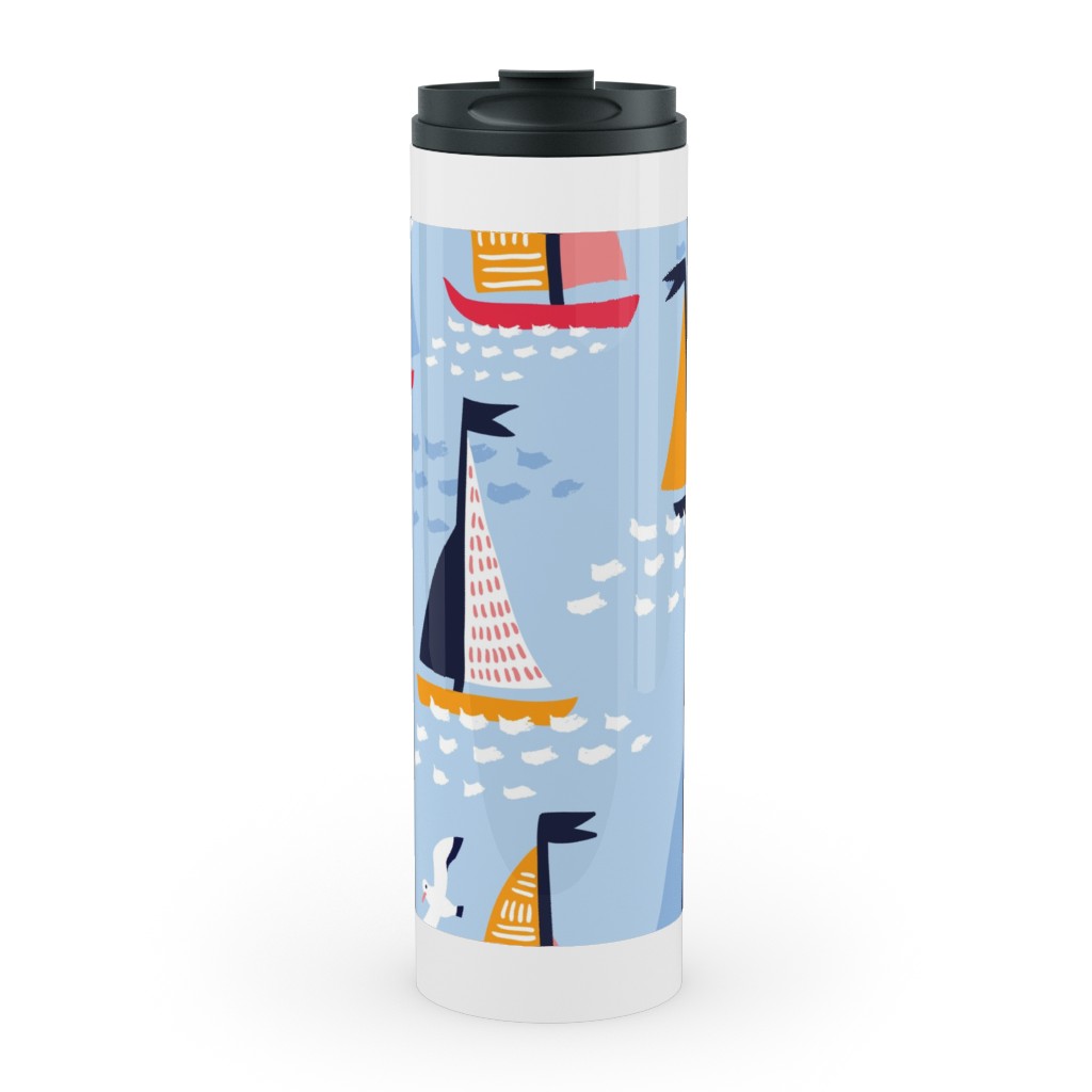 Regatta Stainless Mug, White,  , 20oz, Blue