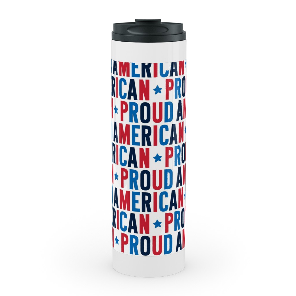 Proud American - Red White and Blue Stainless Mug, White, , 20oz, Multicolor