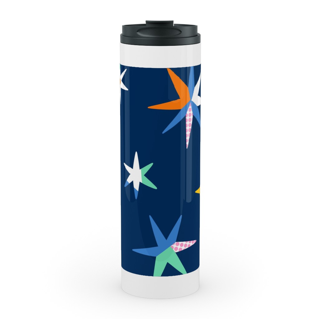 Modern Starry Sky - Blue Stainless Mug, White, , 20oz, Blue, True Blue