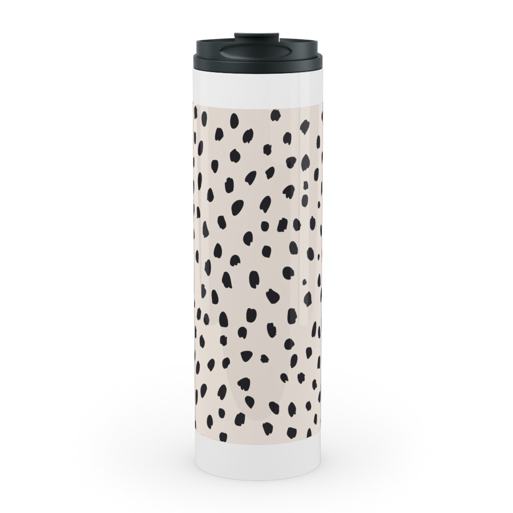 Black Marks - Creamy Beige Stainless Mug, White, , 20oz, Beige, Pearl
