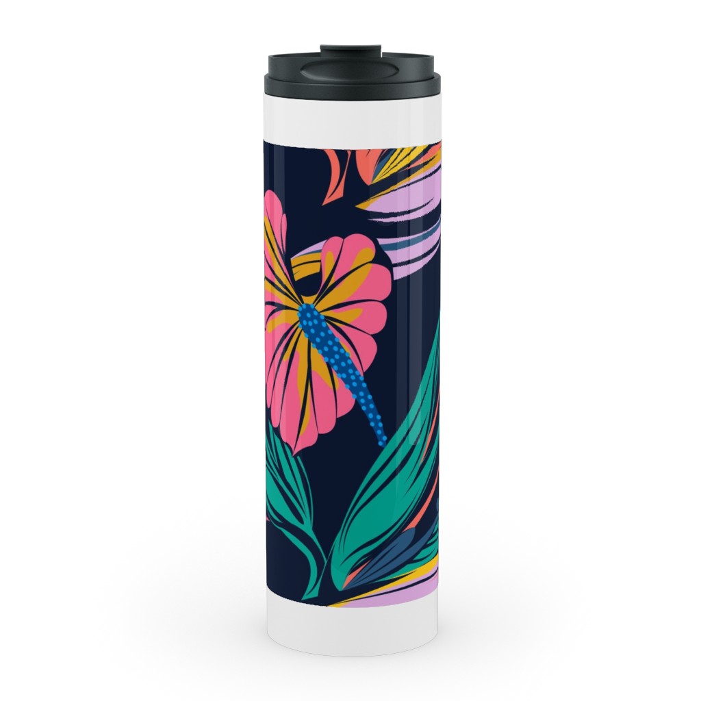 Electric Paradise Stainless Mug, White,  , 20oz, Multicolor