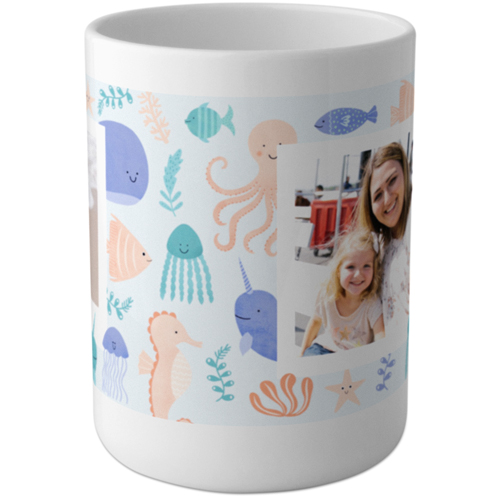 Sea Creatures Custom Cup, Gray