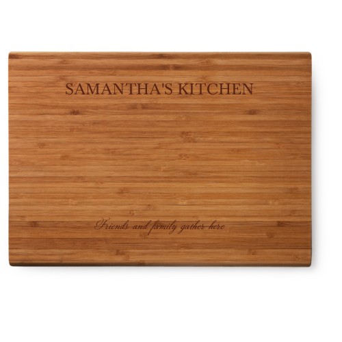 My Kitchen Cutting Board, Bamboo, Rectangle Ornament, None, White