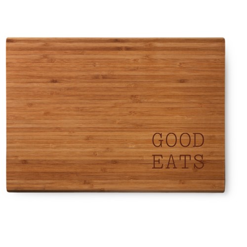 Good Eats Cutting Board, Bamboo, Rectangle Ornament, None, White