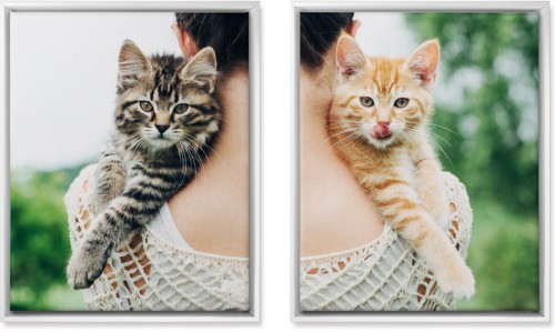 Two Across 16x20 Spread Canvas Prints, White, Multi piece, Multicolor, Multi