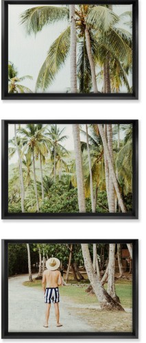 Stack Of Three 10x14 Spread Canvas Prints, Black, Multi piece, Multicolor