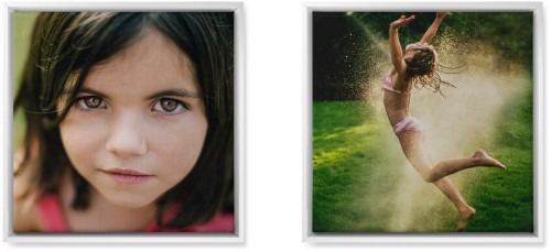 Two Square 16x16 Canvas Prints, White, Multi piece, Multicolor, Multi