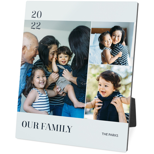 Our Family Memories Desktop Plaque, Rectangle, 8x10, Gray